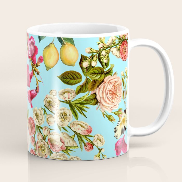 Lemon and Leaf Pattern IV Coffee Mug Gallery Image 1