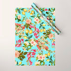 Lemon and Leaf Pattern IV Wrapping Paper Gallery Image 1