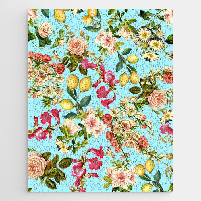 Lemon and Leaf Pattern IV Jigsaw Puzzle Gallery Image 1