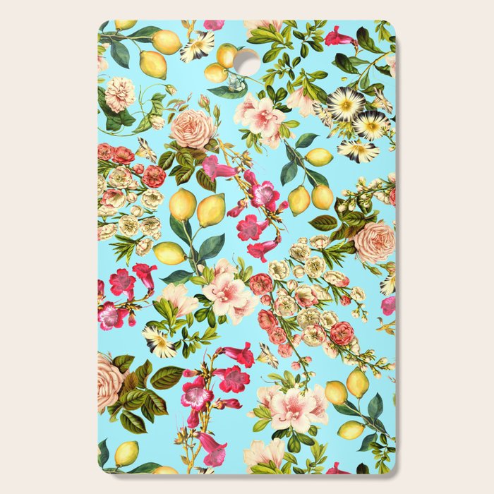Lemon and Leaf Pattern IV Cutting Board Gallery Image 1