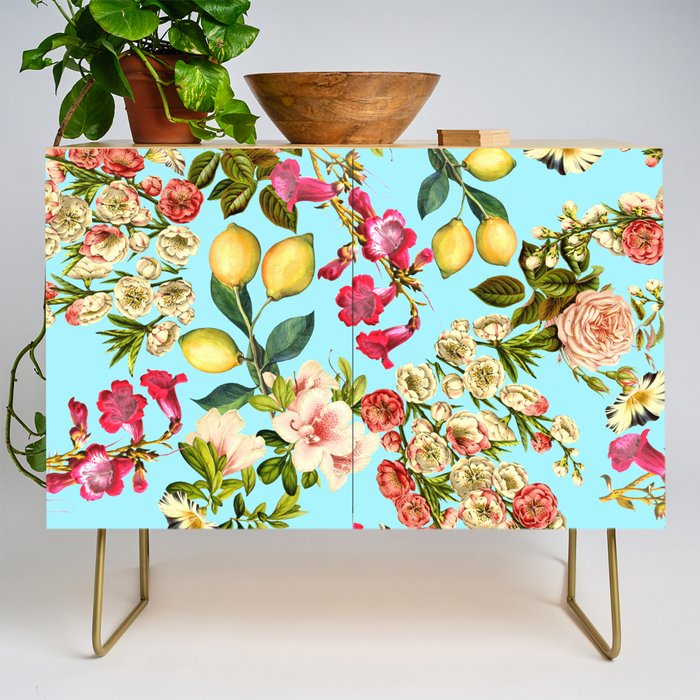 Lemon and Leaf Pattern IV Credenza Gallery Image 1