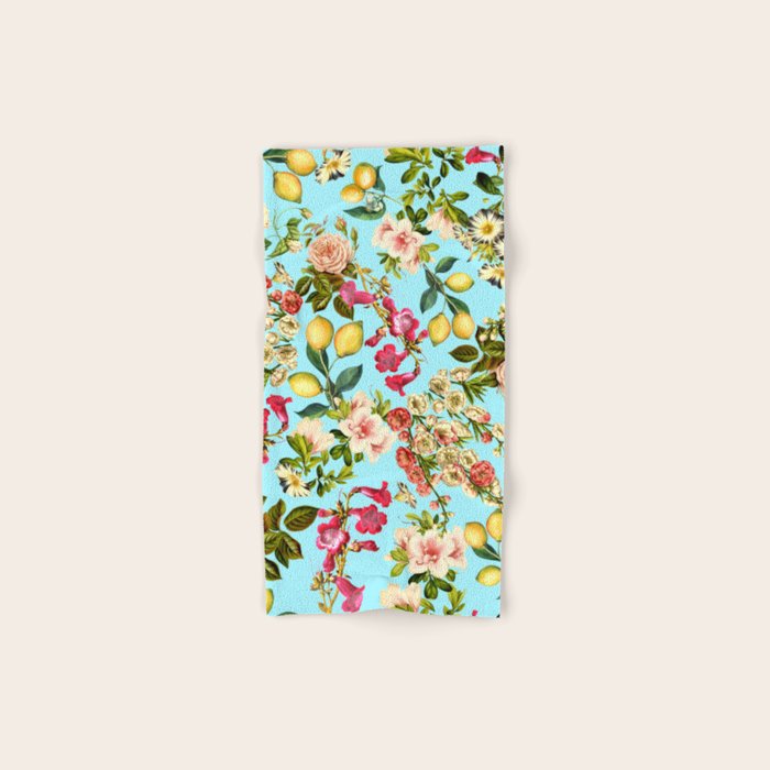 Lemon and Leaf Pattern IV Bath Towel Gallery Image 1