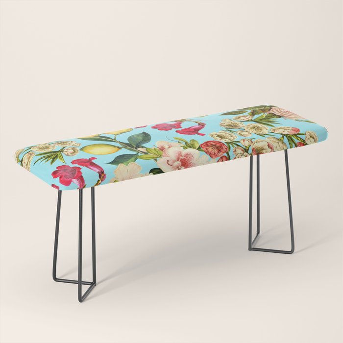 Lemon and Leaf Pattern IV Bench Gallery Image 1