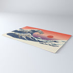 The Great Wave of Pug Rug Gallery Image 3