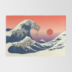 The Great Wave of Pug Rug Gallery Image 2