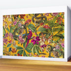 Snake Princess Tropical Jungle Vibes Multicolor Yellow Wall Mural Gallery Image 2