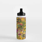 Snake Princess Tropical Jungle Vibes Multicolor Yellow Water Bottle Gallery Image 2