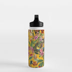Snake Princess Tropical Jungle Vibes Multicolor Yellow Water Bottle Gallery Image 3