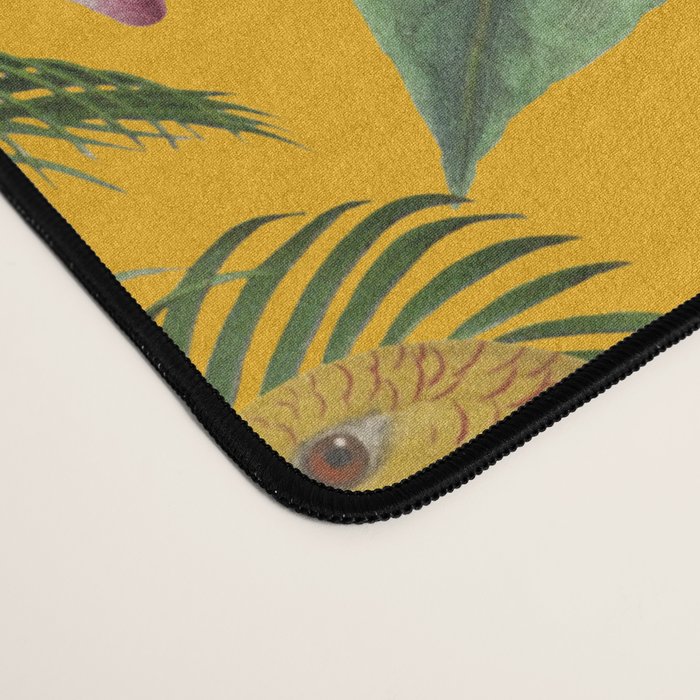 Snake Princess Tropical Jungle Vibes Multicolor Yellow Desk Mat Gallery Image 4