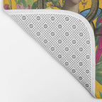 Snake Princess Tropical Jungle Vibes Multicolor Yellow Bath Mat Gallery Image 2