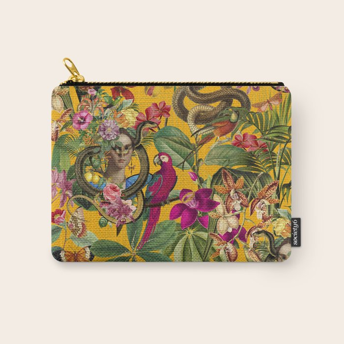 Snake Princess Tropical Jungle Vibes Multicolor Yellow Carry All Pouch Gallery Image 1