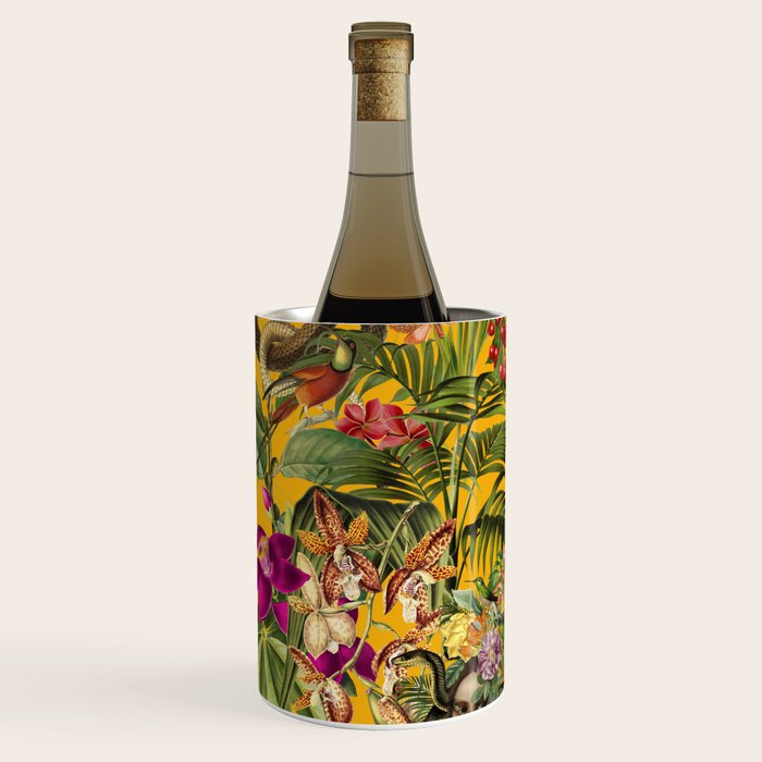 Snake Princess Tropical Jungle Vibes Multicolor Yellow Wine Chiller Gallery Image 3