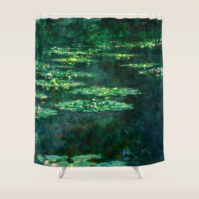 Claude Monet "Water Lilies" (14) Shower Curtain Gallery Image 1