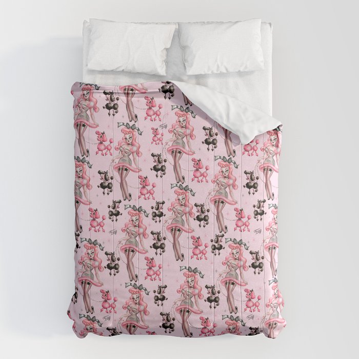 Miss Pink Poodle Comforter Gallery Image 1