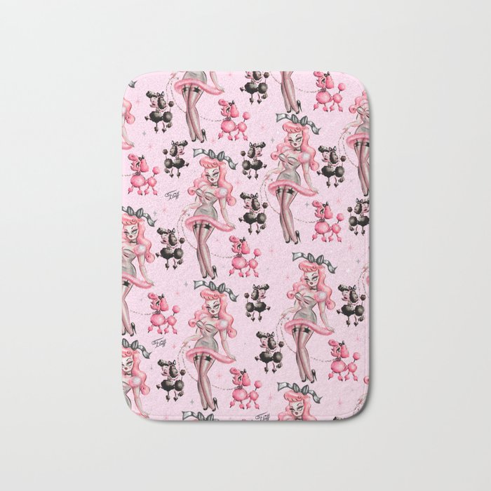 Miss Pink Poodle Bath Mat Gallery Image 1