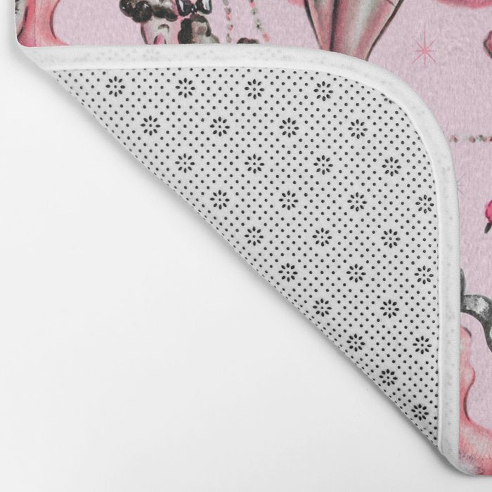 Miss Pink Poodle Bath Mat Gallery Image 2