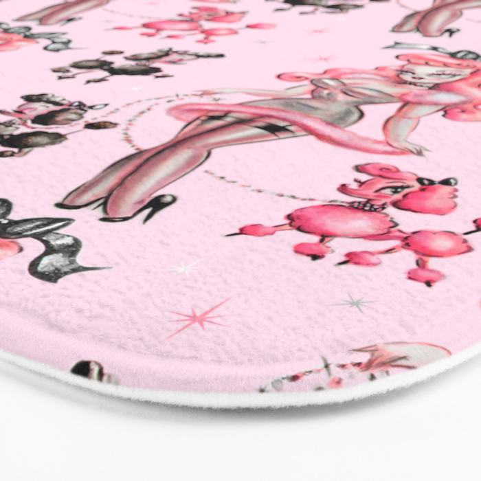 Miss Pink Poodle Bath Mat Gallery Image 3