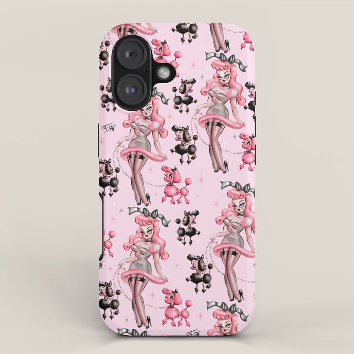 Miss Pink Poodle iPhone Case Gallery Image 1