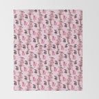 Miss Pink Poodle Throw Blanket Gallery Image 2