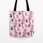 Miss Pink Poodle Tote Bag Gallery Image 1