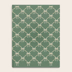 Bows & Ribbons Pattern XXVI Natural Green Notebook Gallery Image 4
