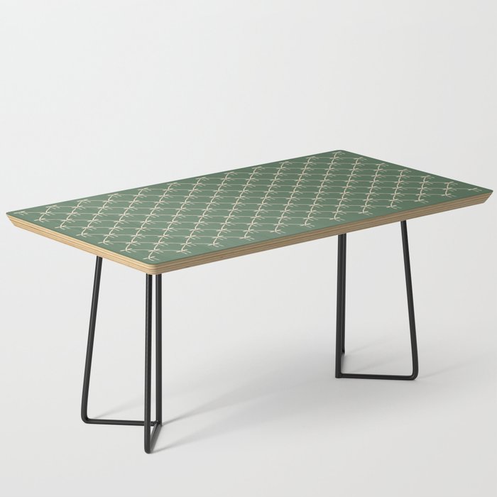 Bows & Ribbons Pattern XXVI Natural Green Coffee Table Gallery Image 1