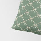 Bows & Ribbons Pattern XXVI Natural Green Pillow Sham Gallery Image 4