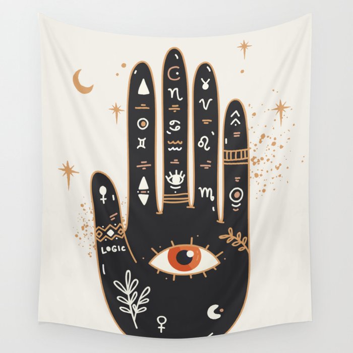 Palmistry 5 Wall Tapestry Gallery Image 4