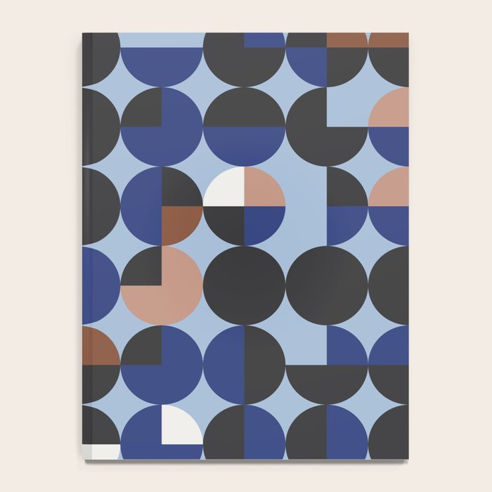 brown blue geometric elegance Notebook Gallery Image 4