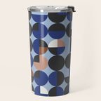 brown blue geometric elegance Travel Mug Gallery Image 2