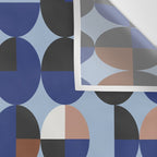 brown blue geometric elegance Wall Tapestry Gallery Image 3