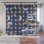 brown blue geometric elegance Wall Mural Gallery Image 1