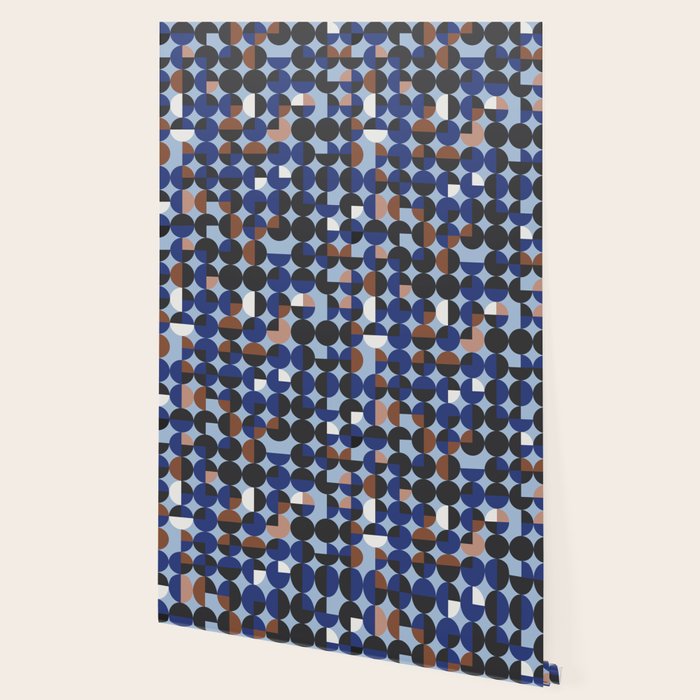 brown blue geometric elegance Wallpaper Gallery Image 2