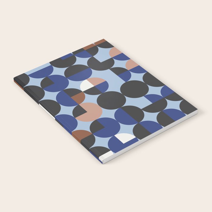 brown blue geometric elegance Notebook Gallery Image 2