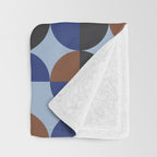 brown blue geometric elegance Throw Blanket Gallery Image 3