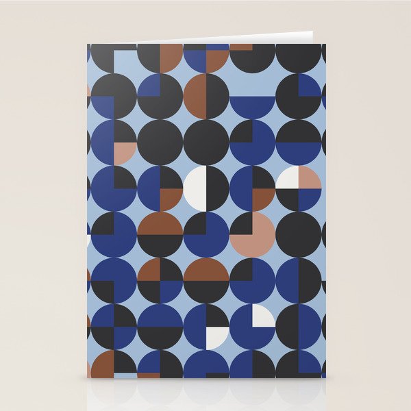 brown blue geometric elegance Stationery Card Gallery Image 1