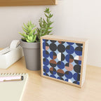 brown blue geometric elegance Mini Art Print Gallery Image 2