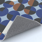brown blue geometric elegance Rug Gallery Image 4