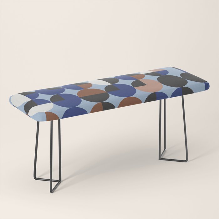 brown blue geometric elegance Bench Gallery Image 1