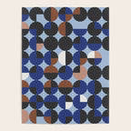 brown blue geometric elegance Poster Gallery Image 4