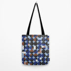 brown blue geometric elegance Tote Bag Gallery Image 2