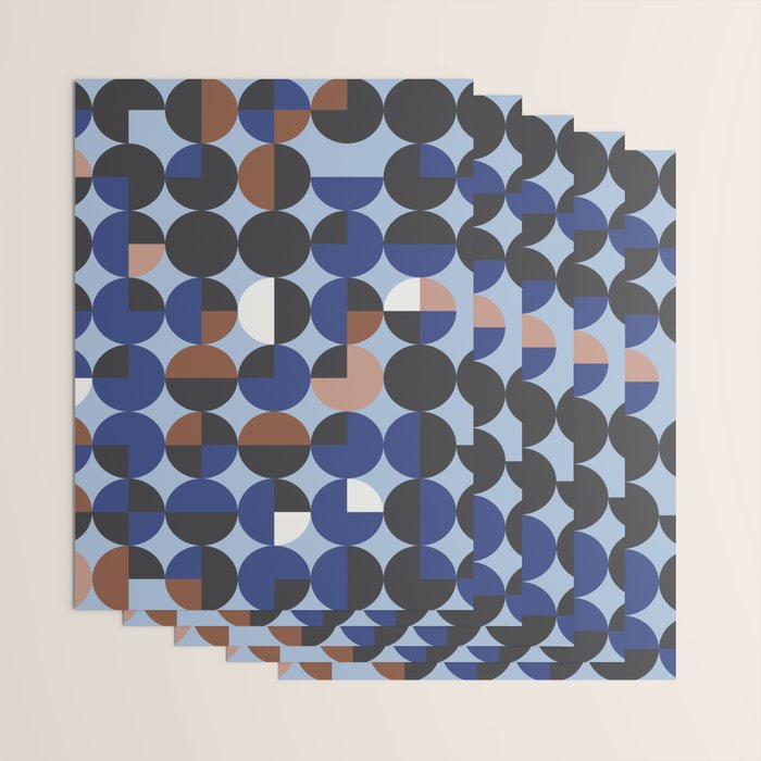 brown blue geometric elegance Wrapping Paper Gallery Image 3