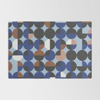 brown blue geometric elegance Rug Gallery Image 2