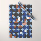 brown blue geometric elegance Wrapping Paper Gallery Image 1