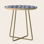 brown blue geometric elegance Side Table Gallery Image 1