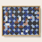 brown blue geometric elegance Serving Tray Gallery Image 1