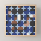 brown blue geometric elegance Mini Art Print Gallery Image 1