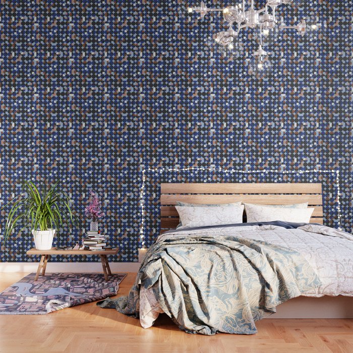 brown blue geometric elegance Wallpaper Gallery Image 3