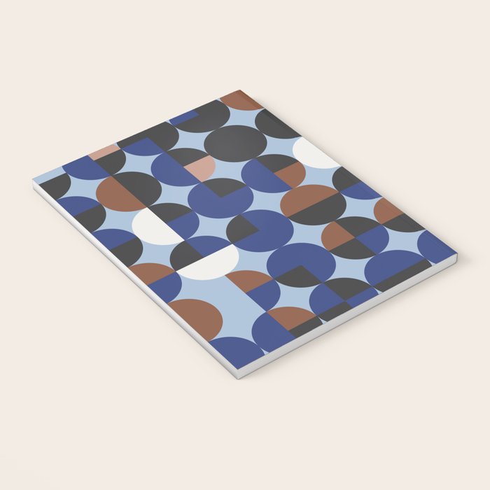 brown blue geometric elegance Notebook Gallery Image 3