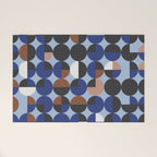 brown blue geometric elegance Welcome Mat Gallery Image 1